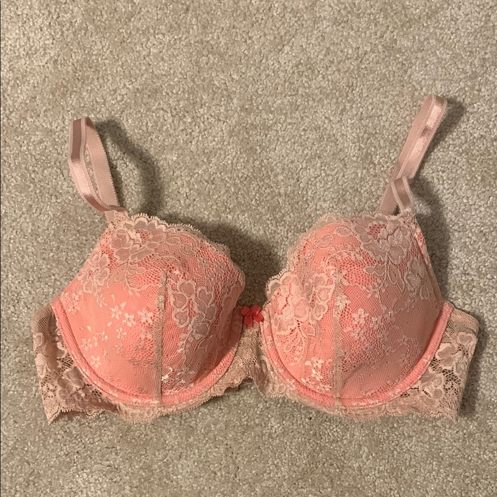 Victoria's Secret Pink Tan Lace Bra